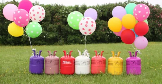 22,4 l, gefüllt mit Heliumgas, Stahl-Heliumgasflasche für Ballon, 1,2 mm Dicke, mit Schutzflüssigkeit